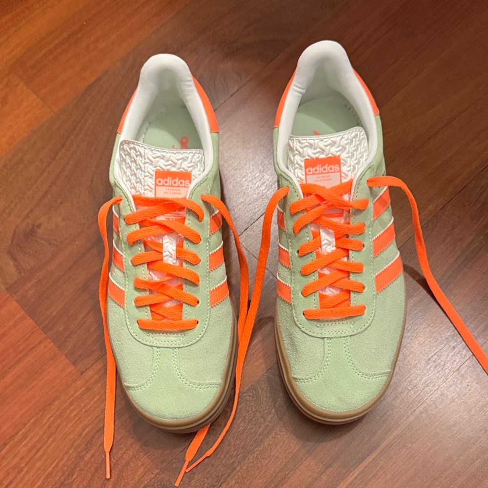 adidas Women's Light Green & Bright Orange Sneakers